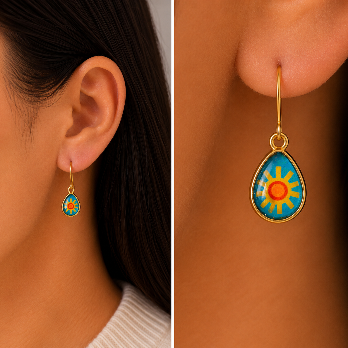 Sunshine Pop Earrings (Mismatch).