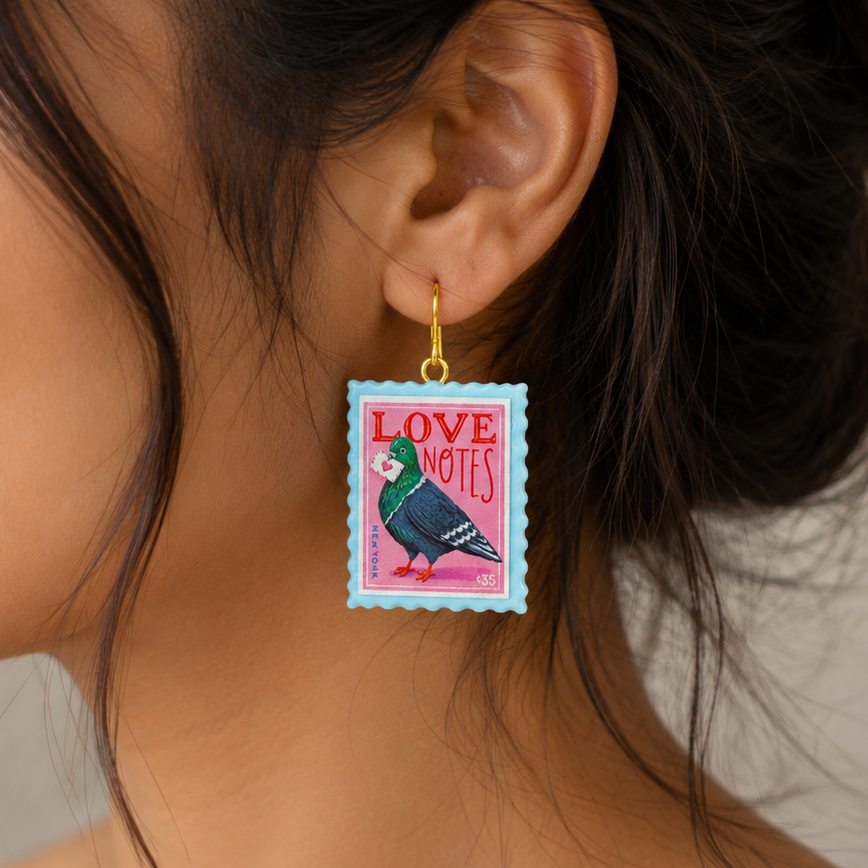 Pigeon Post Earrings.