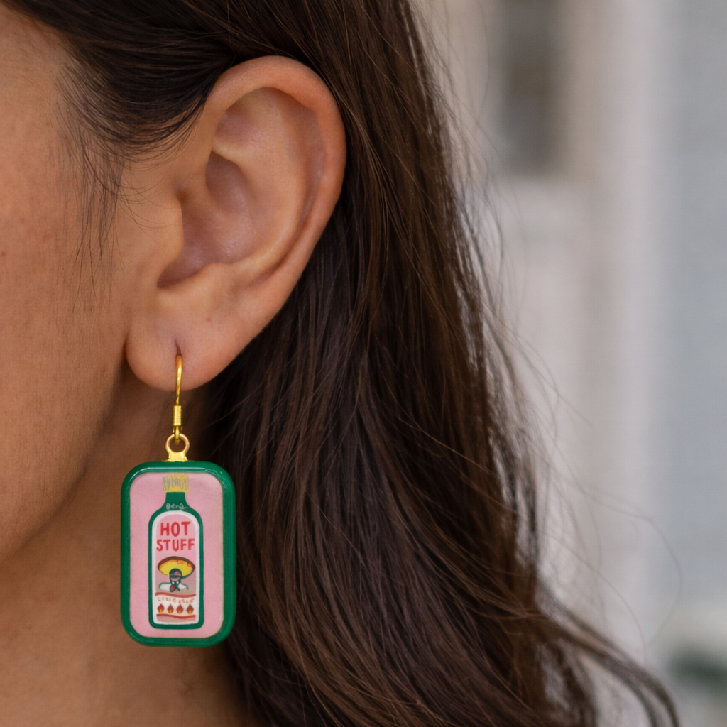 Hot Spicy Stuff Dangle Earring - Quirky Jewellery