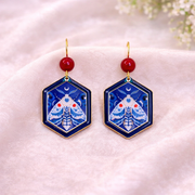 Midnight Luna Moth Drops Earrings - Quirky Jewellery