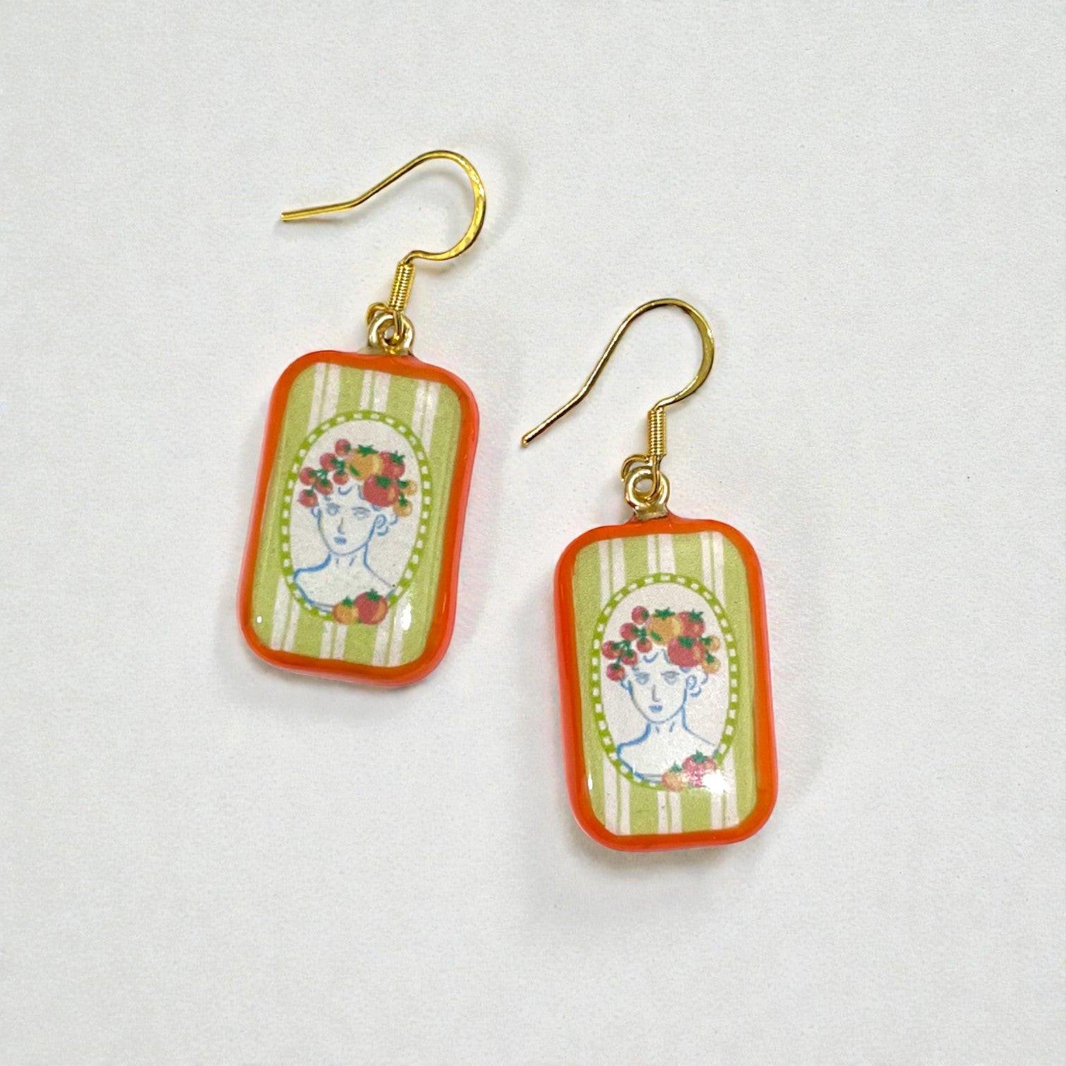Garden Muse Charm Dangle Earrings - Quirky Jewellery
