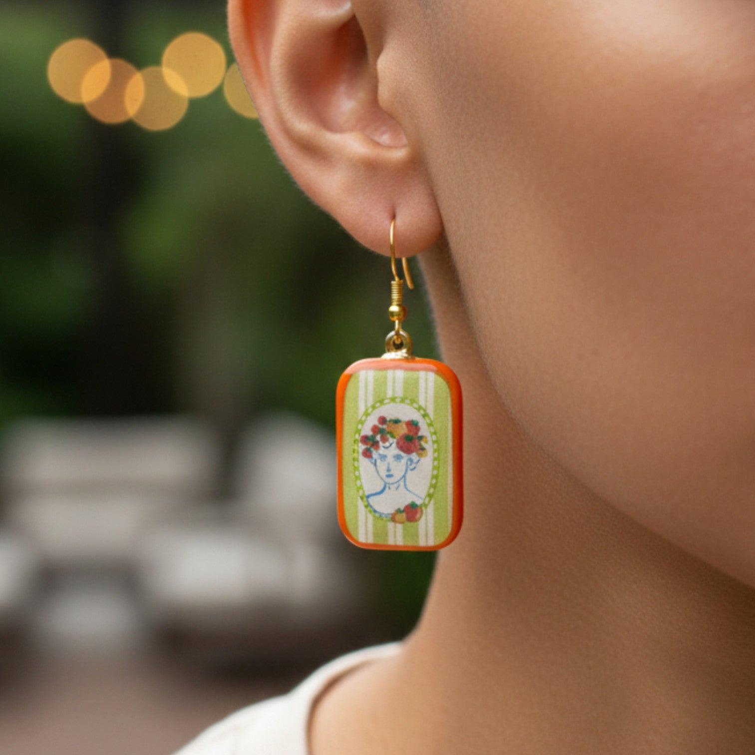 Garden Muse Charm Dangle Earrings - Quirky Jewellery