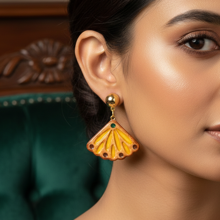 The Golden Fanfare Drops - Quirky Jewellery