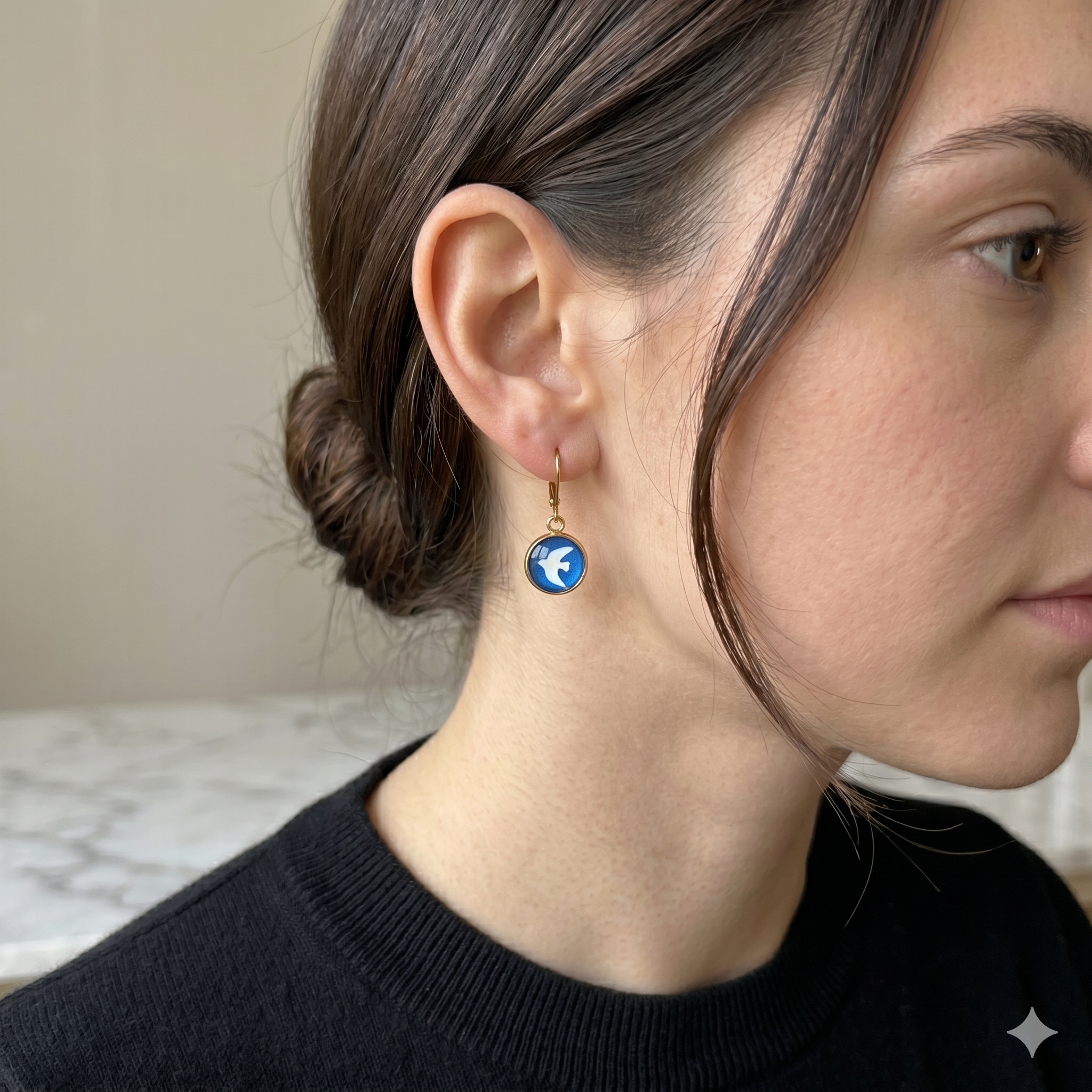 Midnight Sparrow Earrings (Anti Tarnish)
