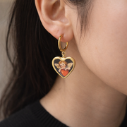Heart Cupid Dangle Earring (Anti Tarnish Findings) - Quirky Jewellery