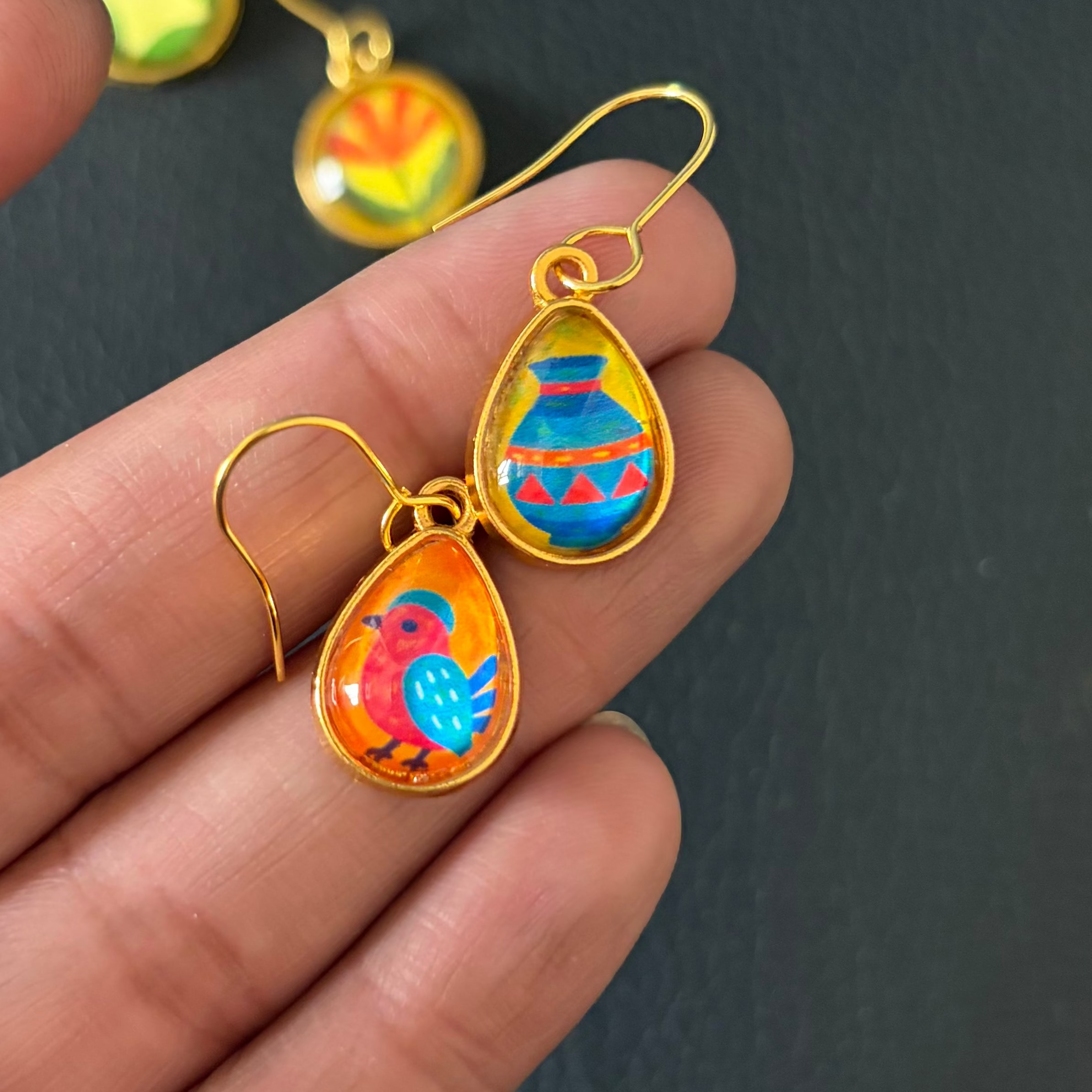 Chirpy Bloom Earrings (Mismatch)
