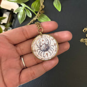 Cancer Moon Pendant Necklace