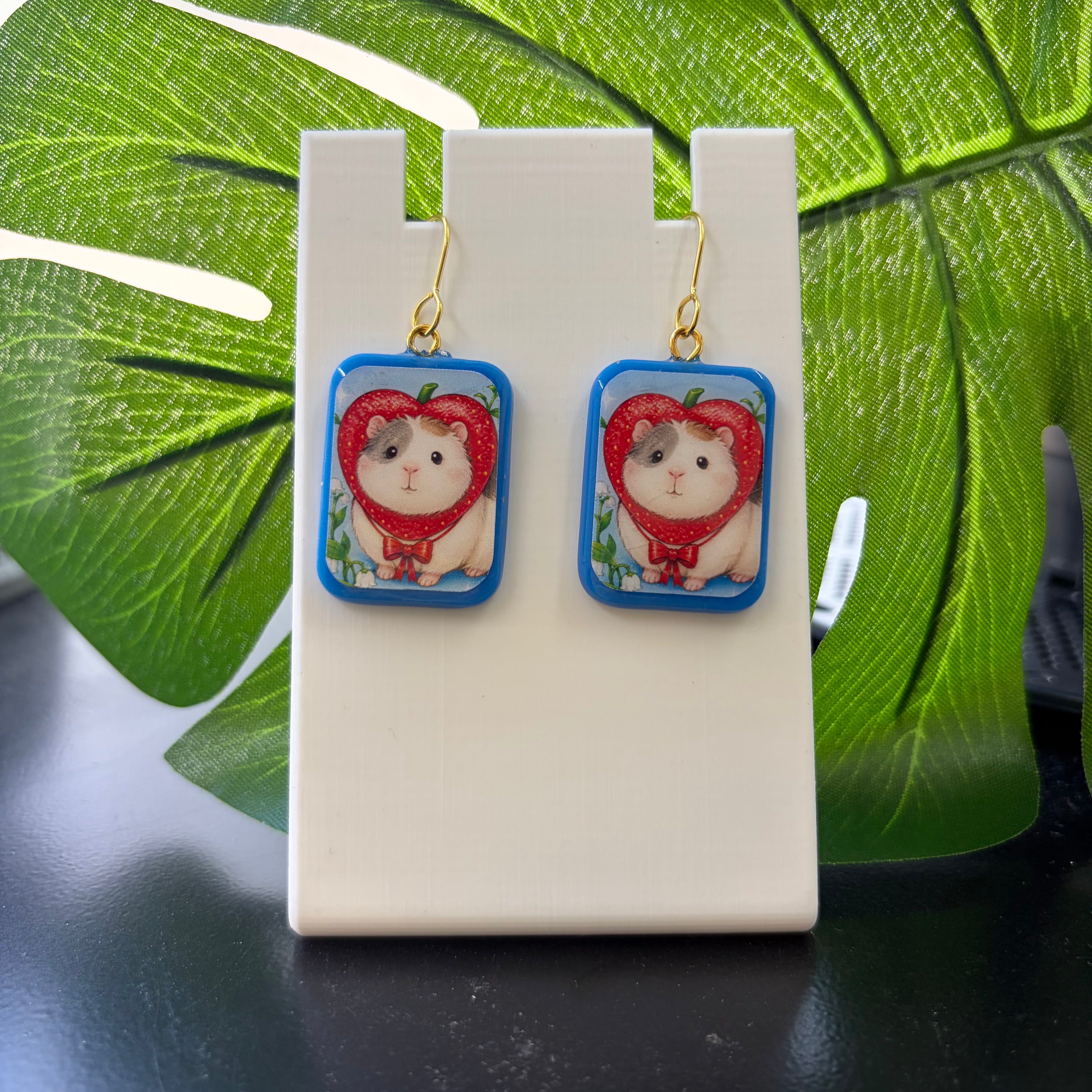 Berry Blossom Hamster Earrings.