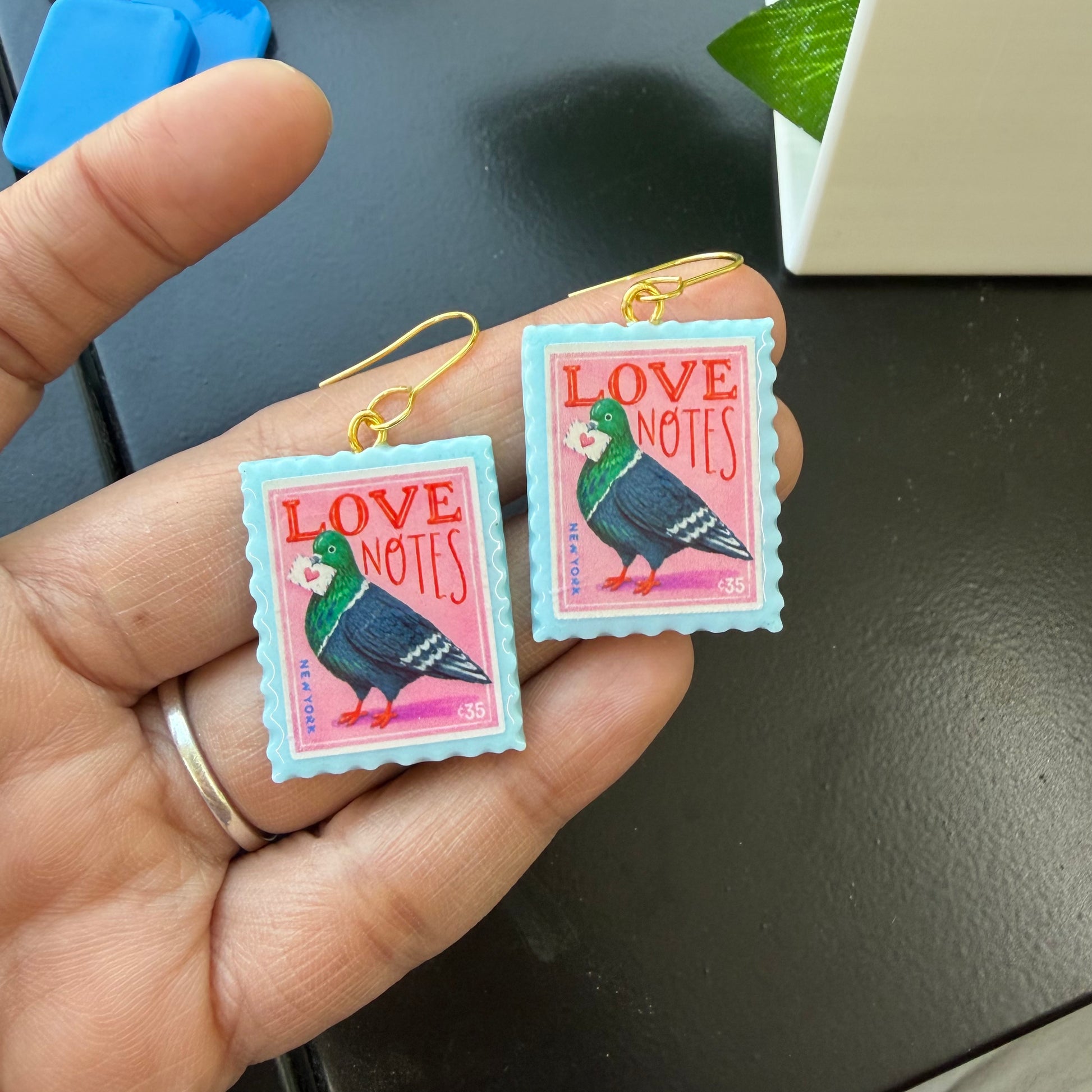 Pigeon Post Earrings.