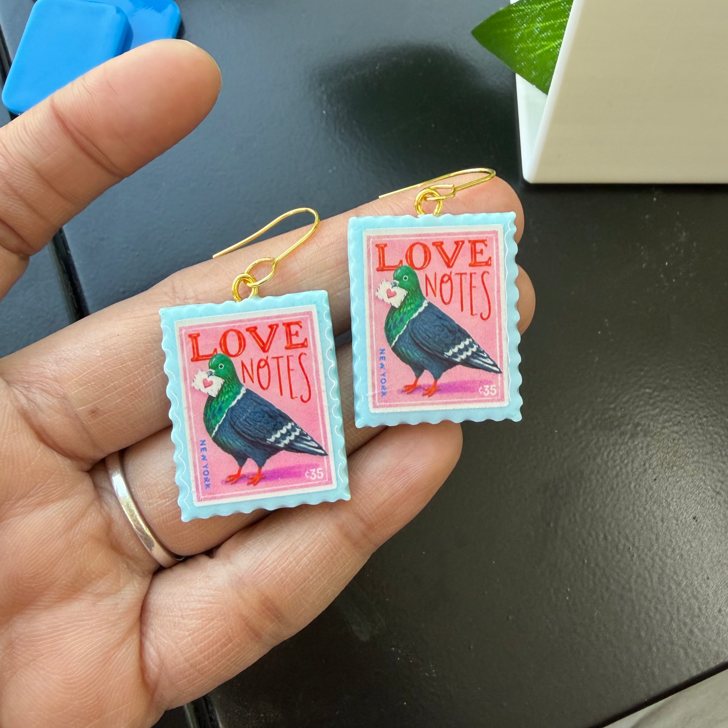 Pigeon Post Earrings.