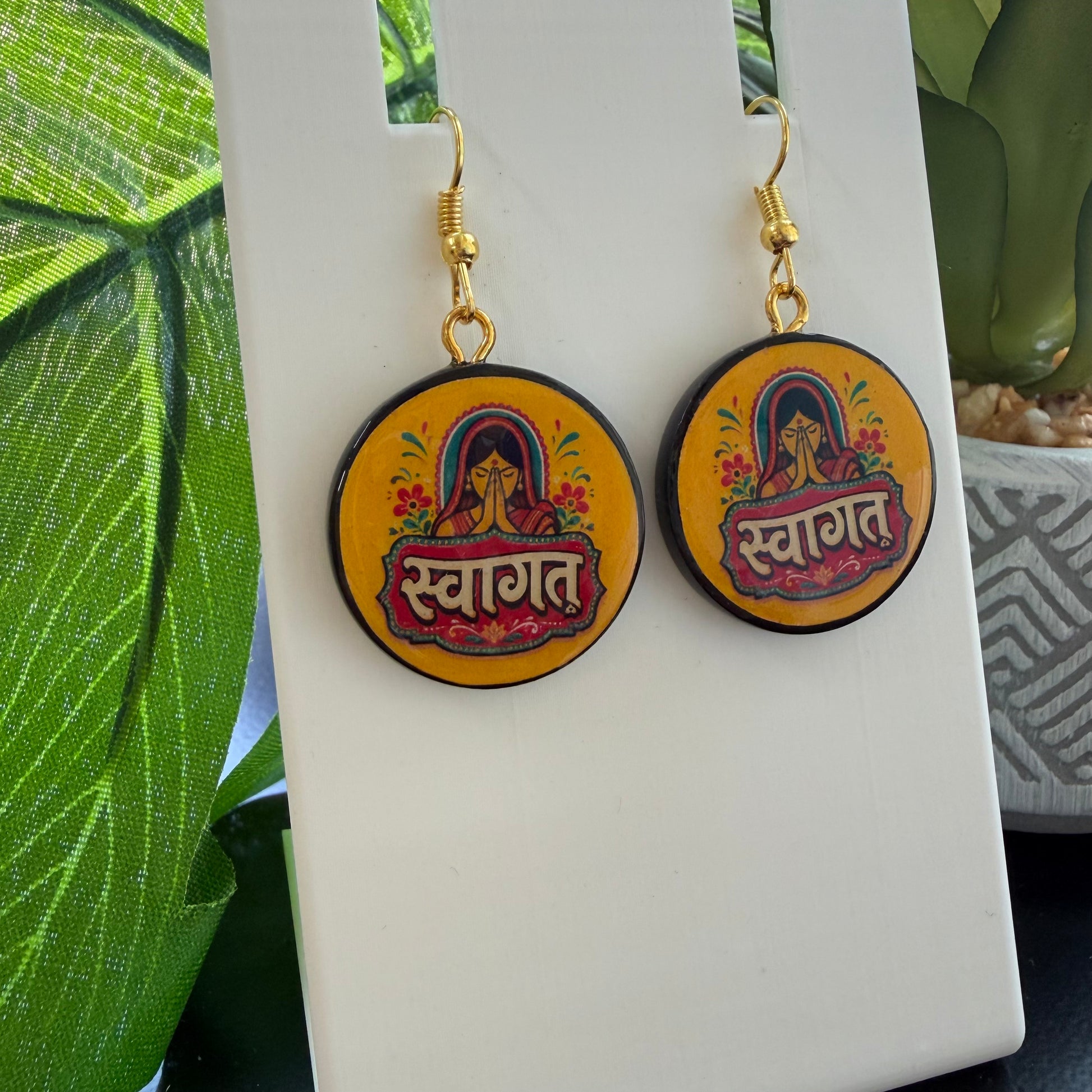 Swagat / Welcome  Quirky Earring.