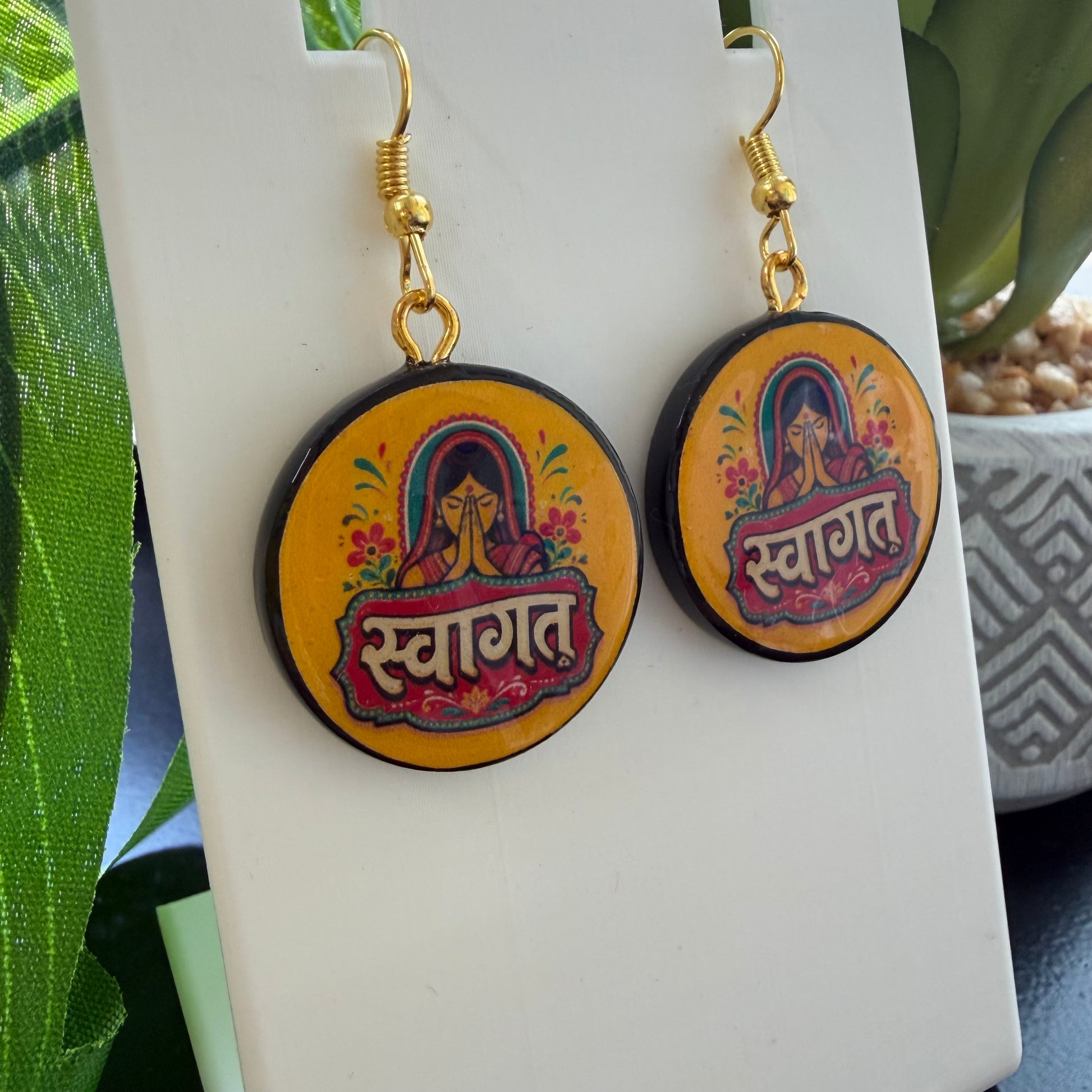 Swagat / Welcome  Quirky Earring.