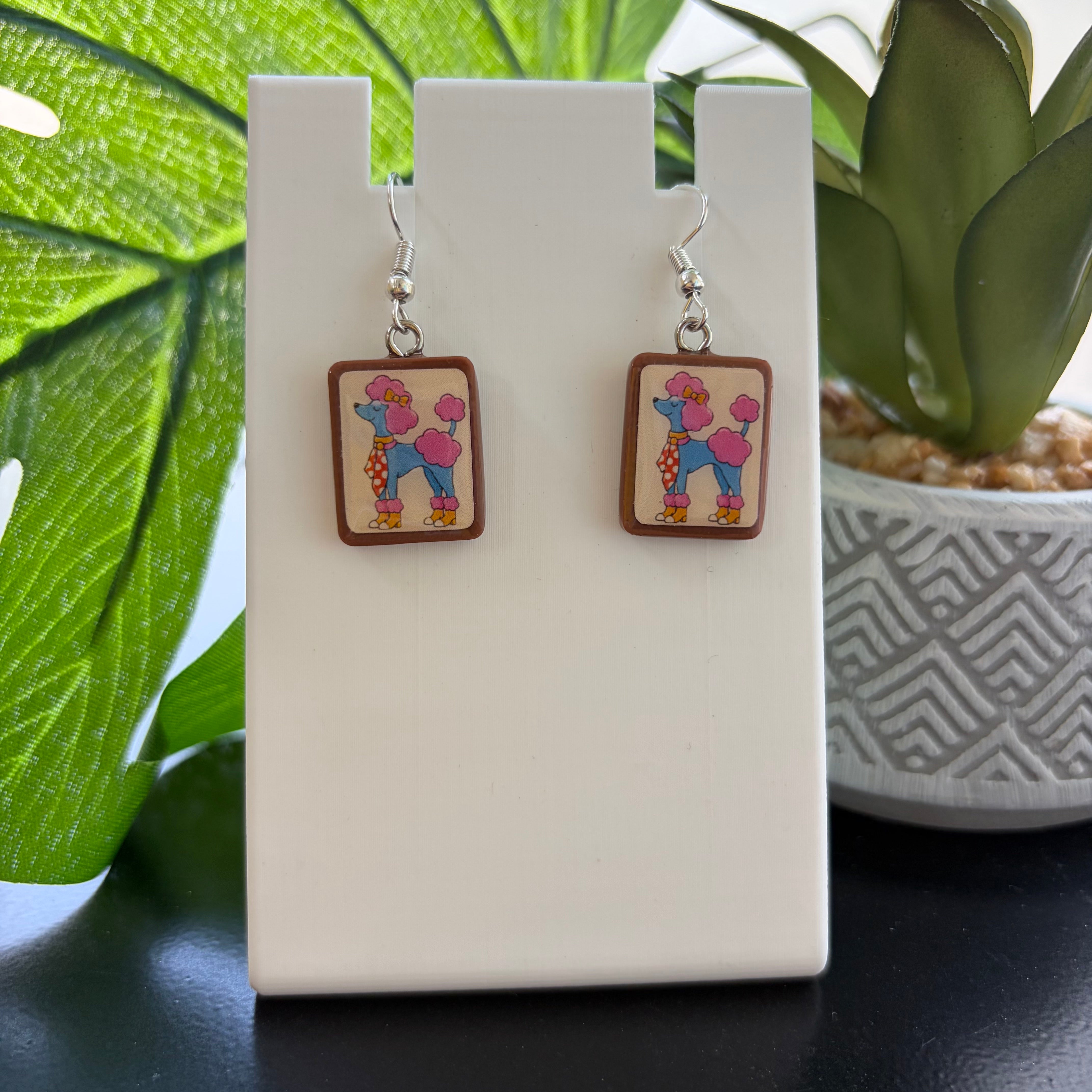 Whimsical poodle Earrings