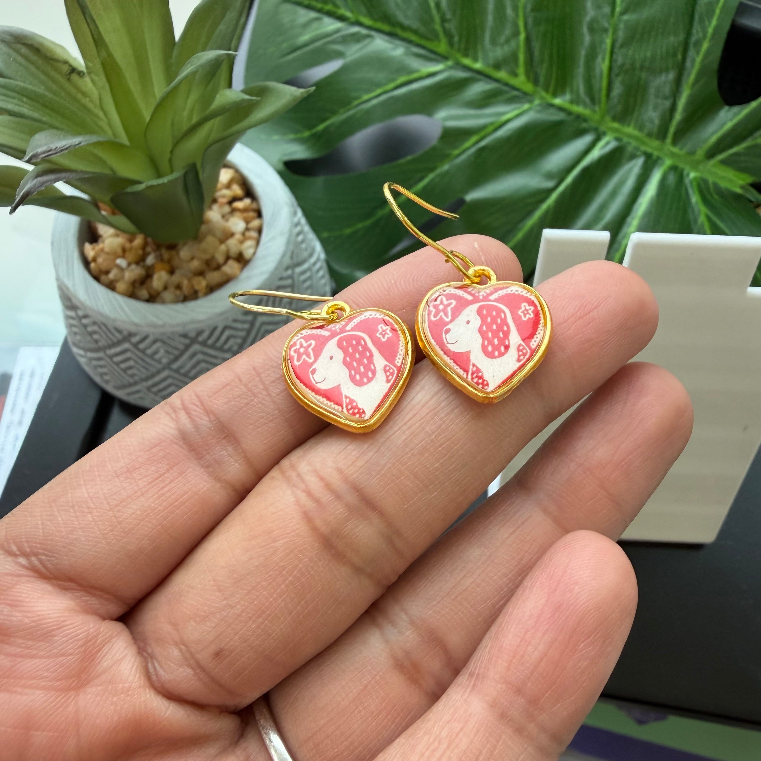 Puppy Love Earrings 🐶❤️