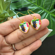 PLayfull Black and White Cat Love Earrings 🐶❤️
