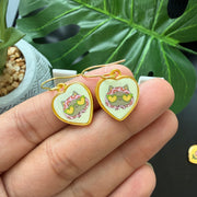 Cool Cat Heart Earrings