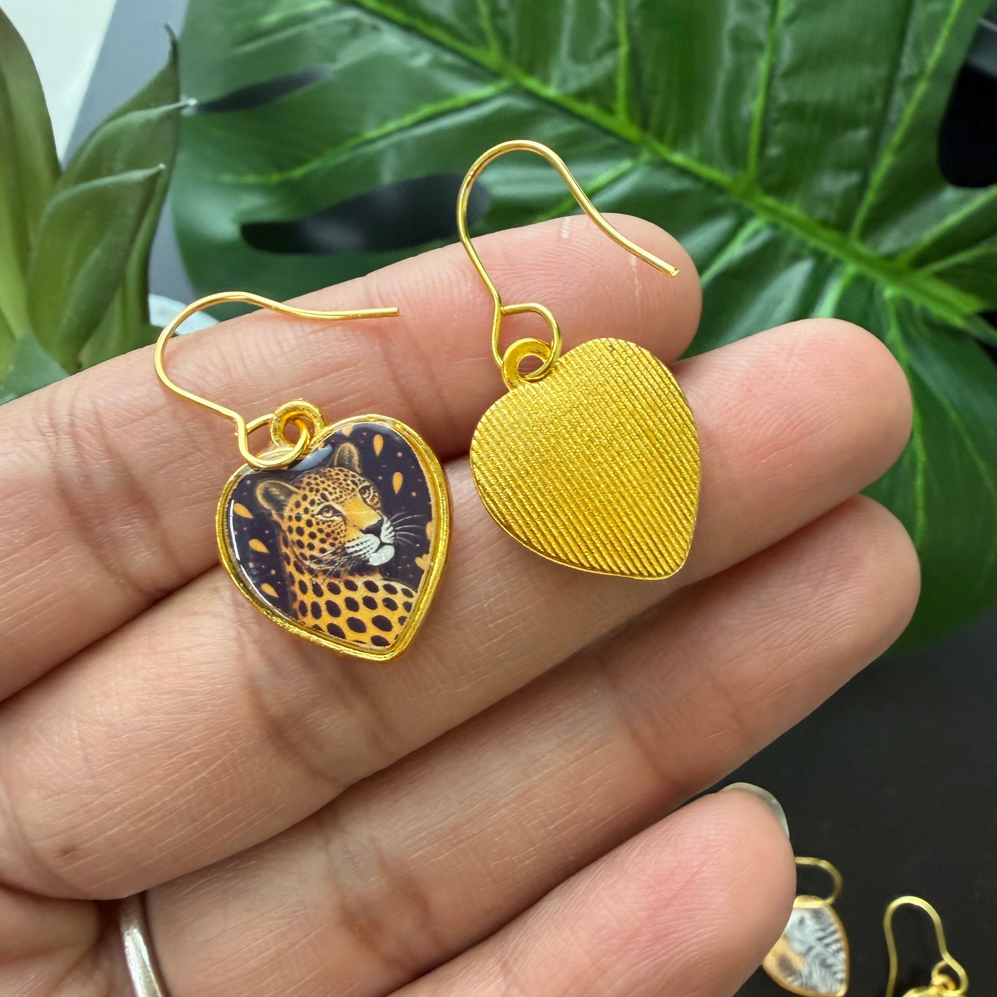 Golden Cheetah Earrings.