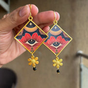 Mystic Lotus Eye Statement Earrings