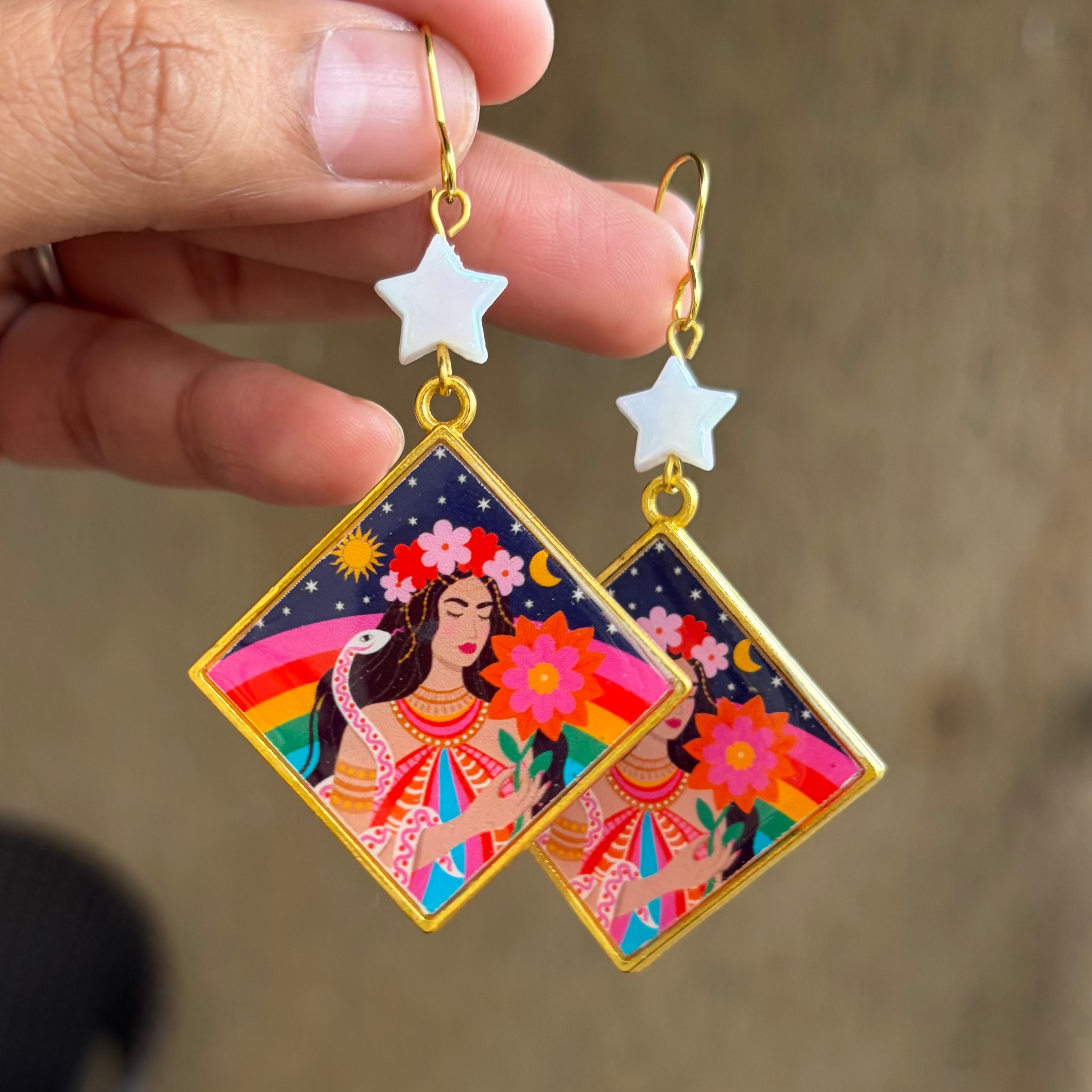 Celestial Bloom Statement Earrings