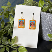 Egyptian Cat Art Earrings