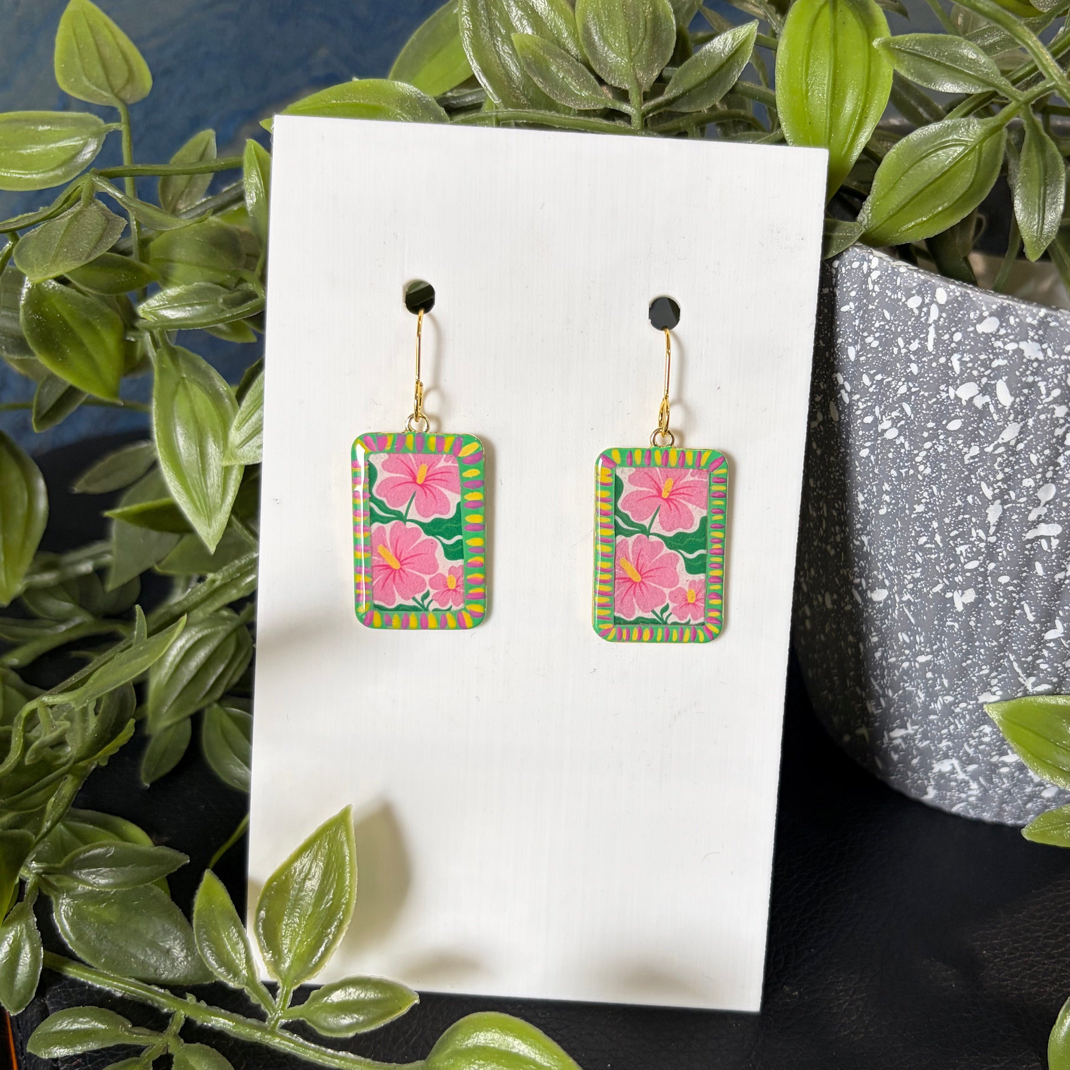 Floral Art Earrings