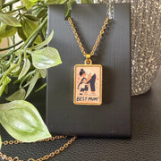 Best Mum Illustrated Pendant Necklace