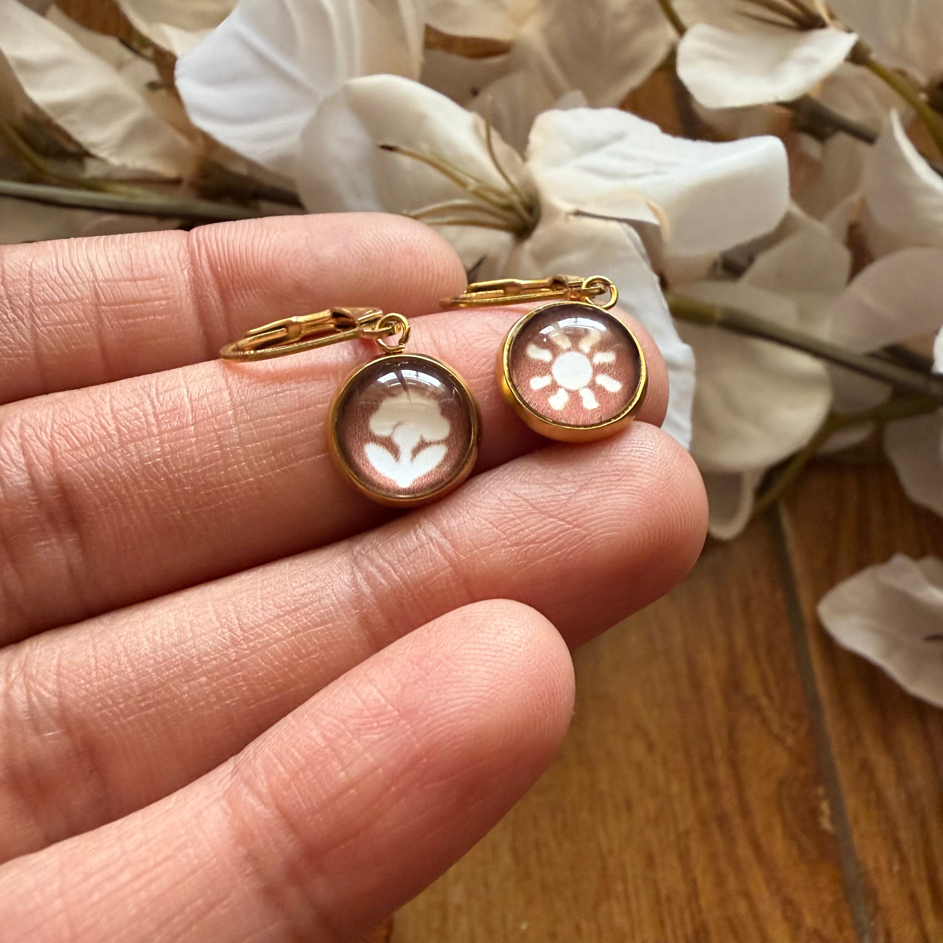 Blush Meadow Drop Earrings (Anti Tarnish)