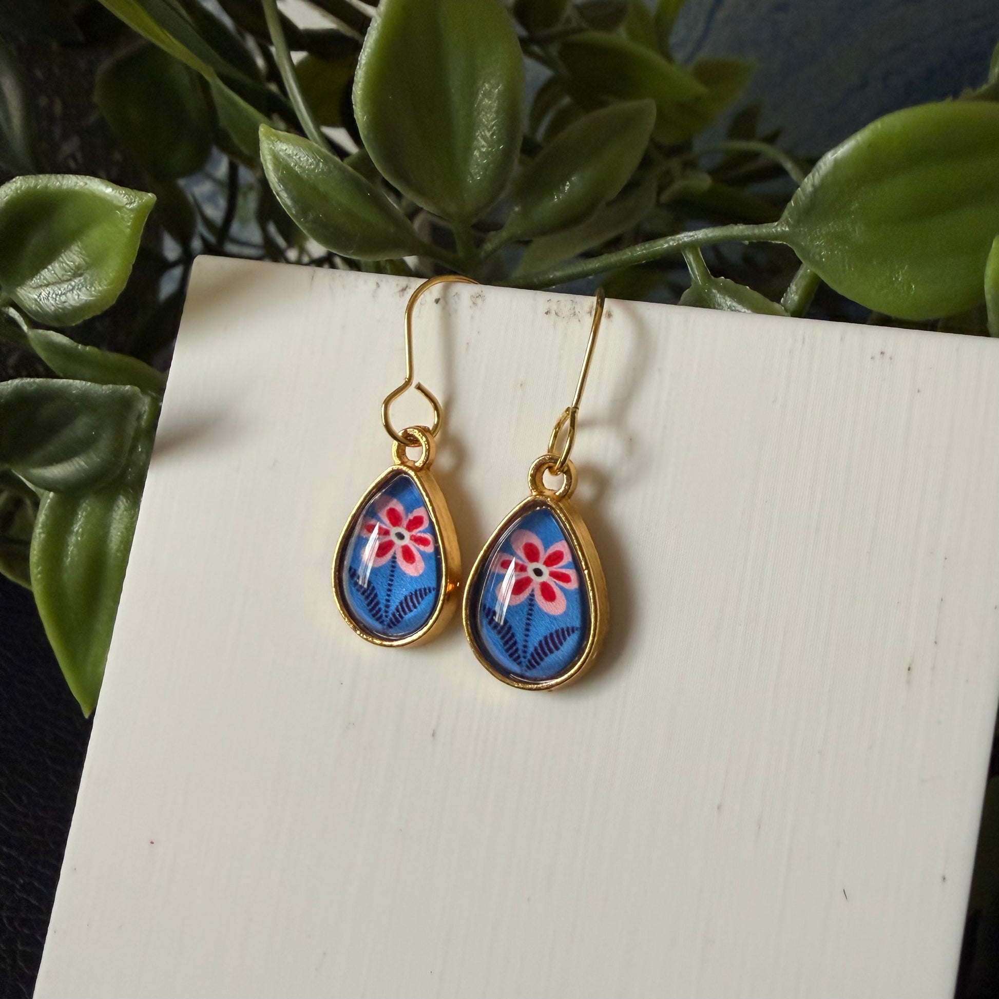 Indigo Petal Earrings.