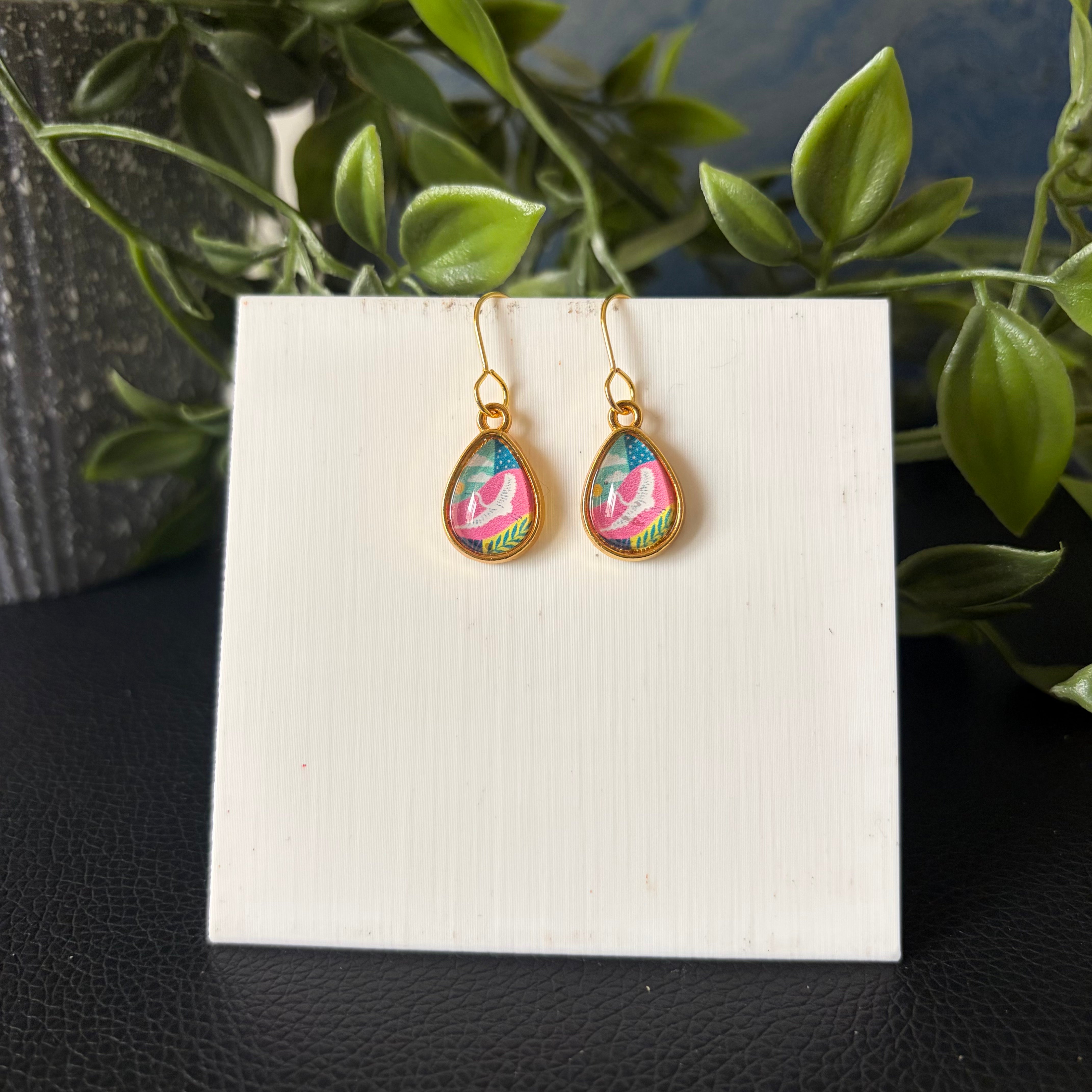 Crimson Petal Earrings
