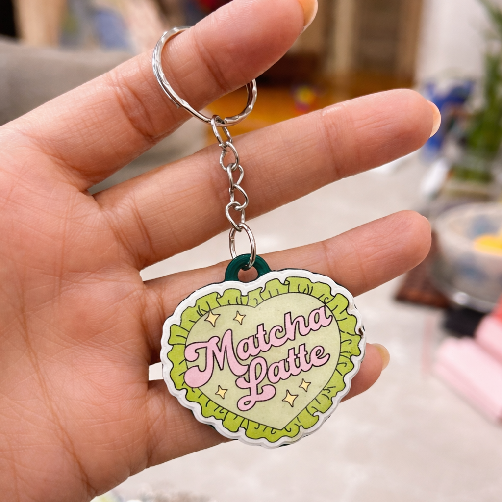 “Matcha Latte” Resin Keychain - Quirky Jewellery