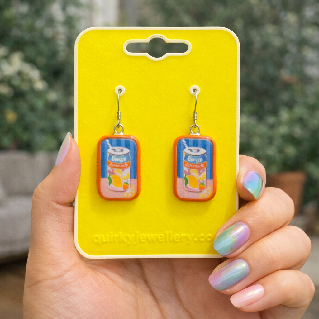 Quirky Beverage Dangle Earring - Quirky Jewellery
