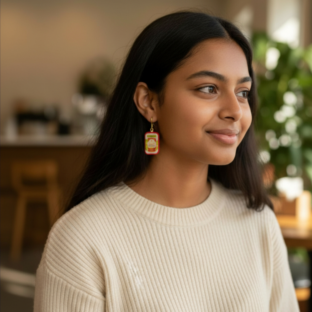 Kimchi Jar Dangle Earrings - Quirky, Fun & Totally Unique! - Quirky Jewellery