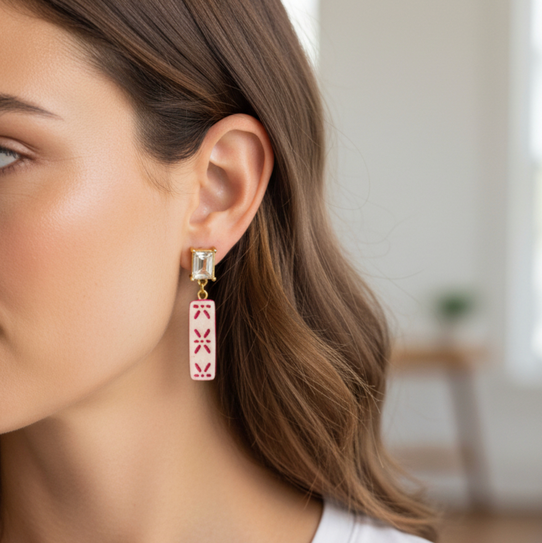 Classic Fabric Inspired Earrings - Quirky Jewellery