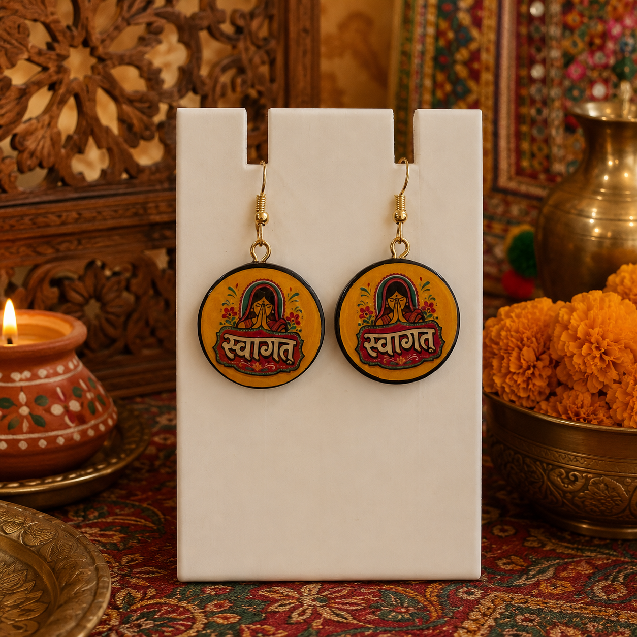 Swagat / Welcome  Quirky Earring.