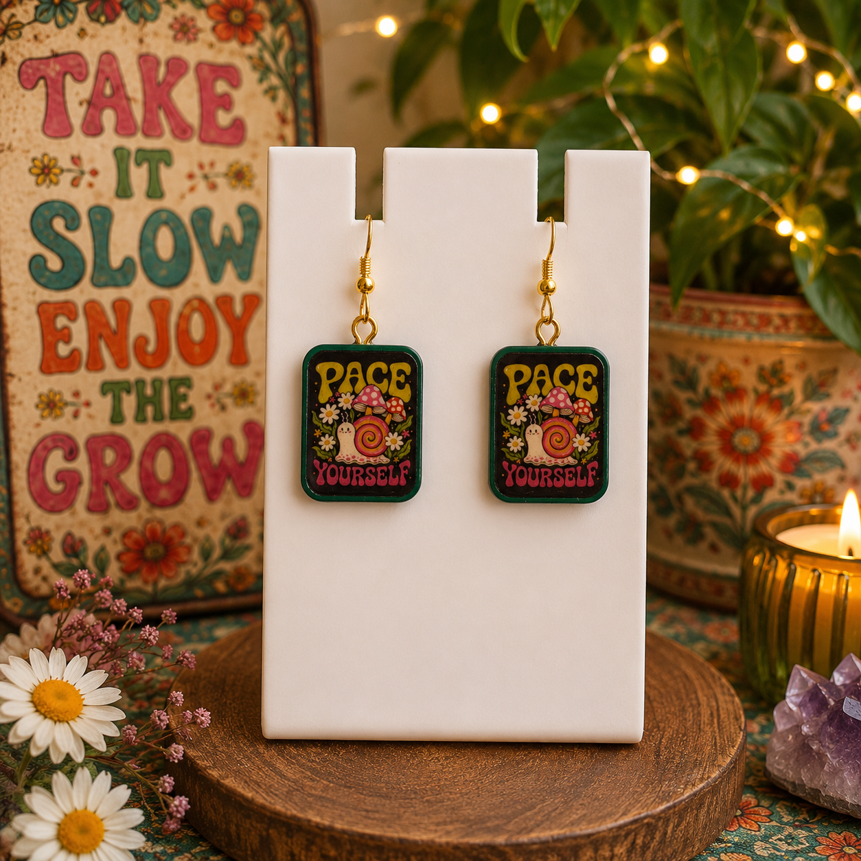Pace Yourself Quirky Earrings