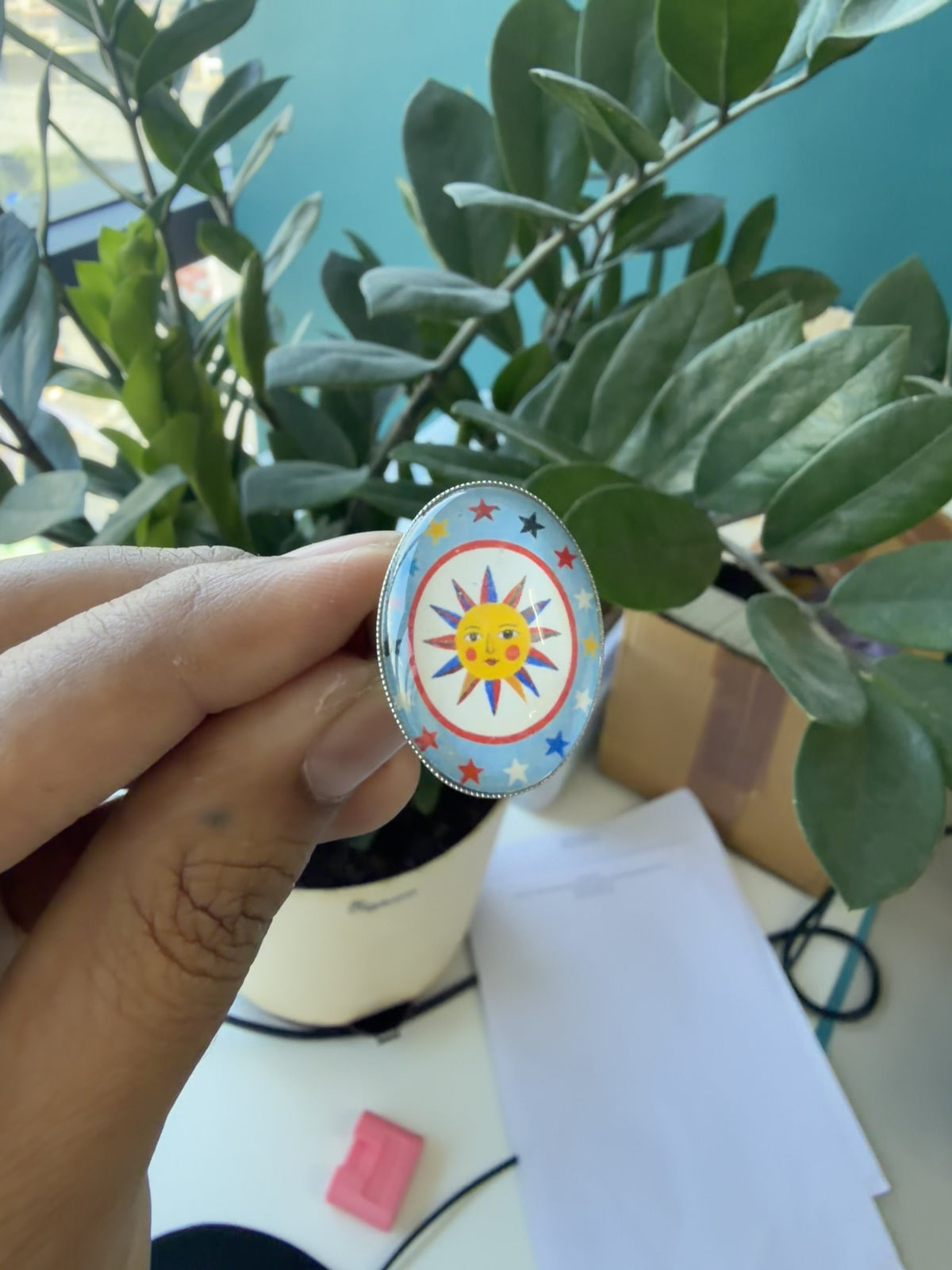 Load video: Celestial Sun Statement Ring ☀️ - Silver - R014