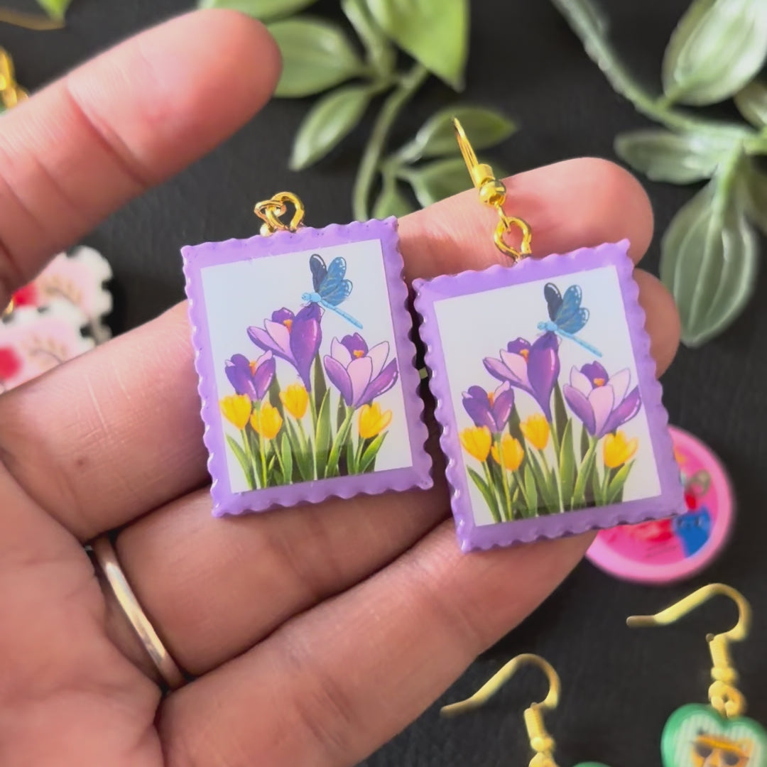 Load video: Lavender Bloom Earrings