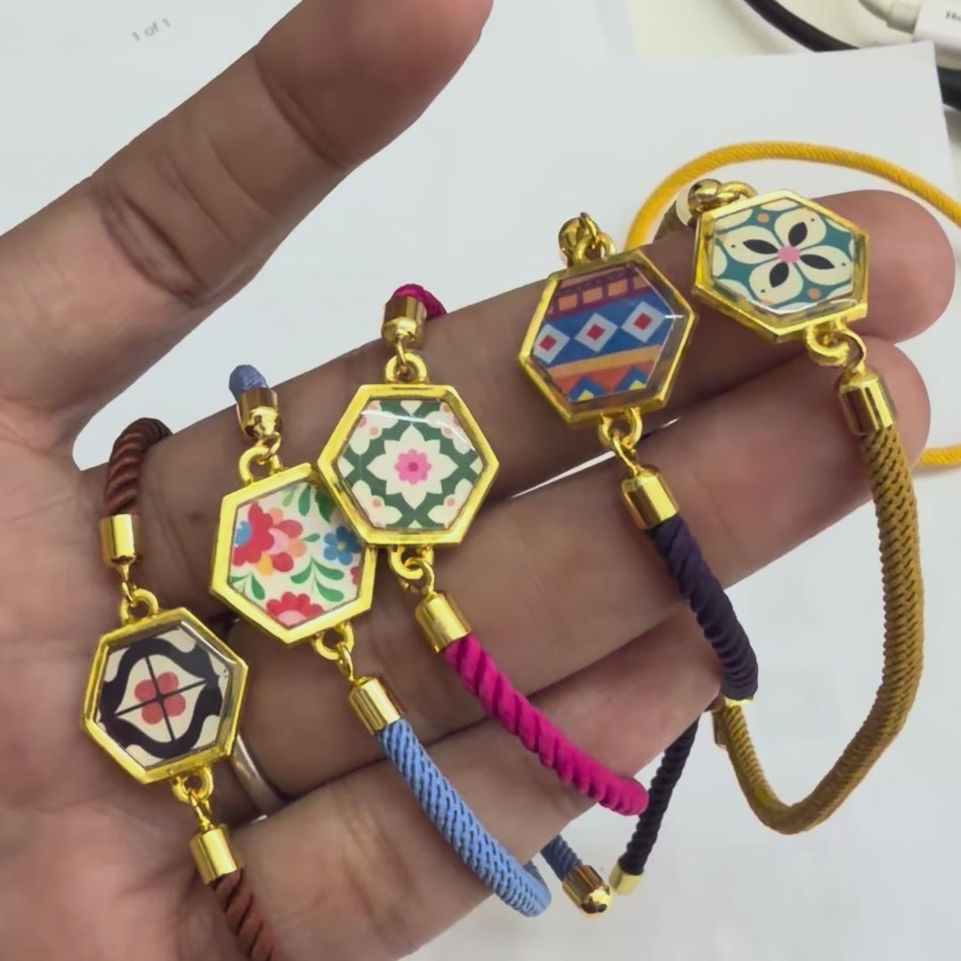 Load video: Rosette Bloom Rakhi 🌸 ⭐ for Raksha Bandhan.