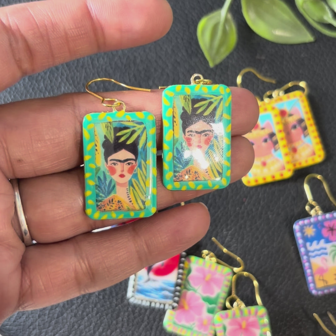 Load video: Frida Art Earrings